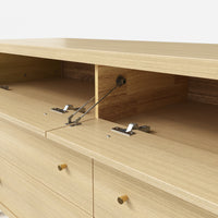 Storage Cabinet with Flip-Down Doors and 4 Drawers