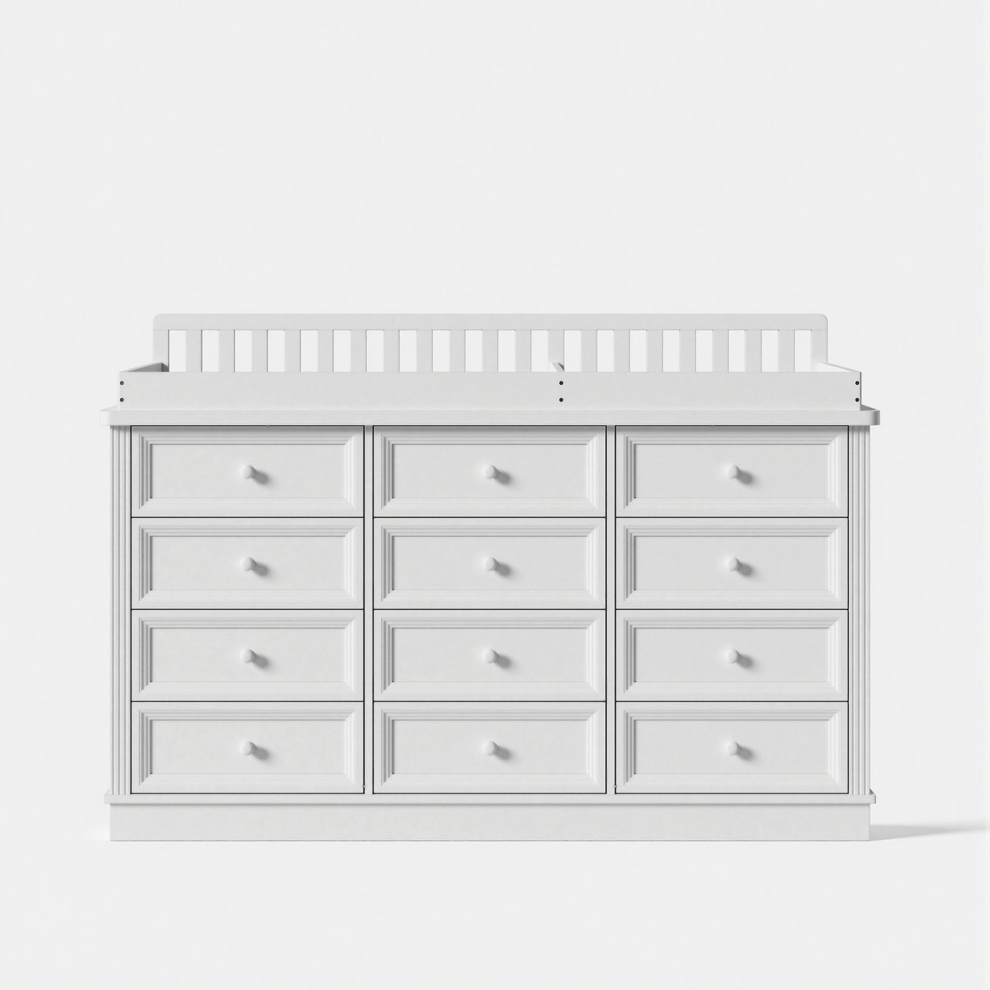 Solid Wood Changing Table with 9 Drawers
