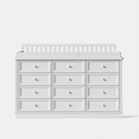 Solid Wood Changing Table with 9 Drawers