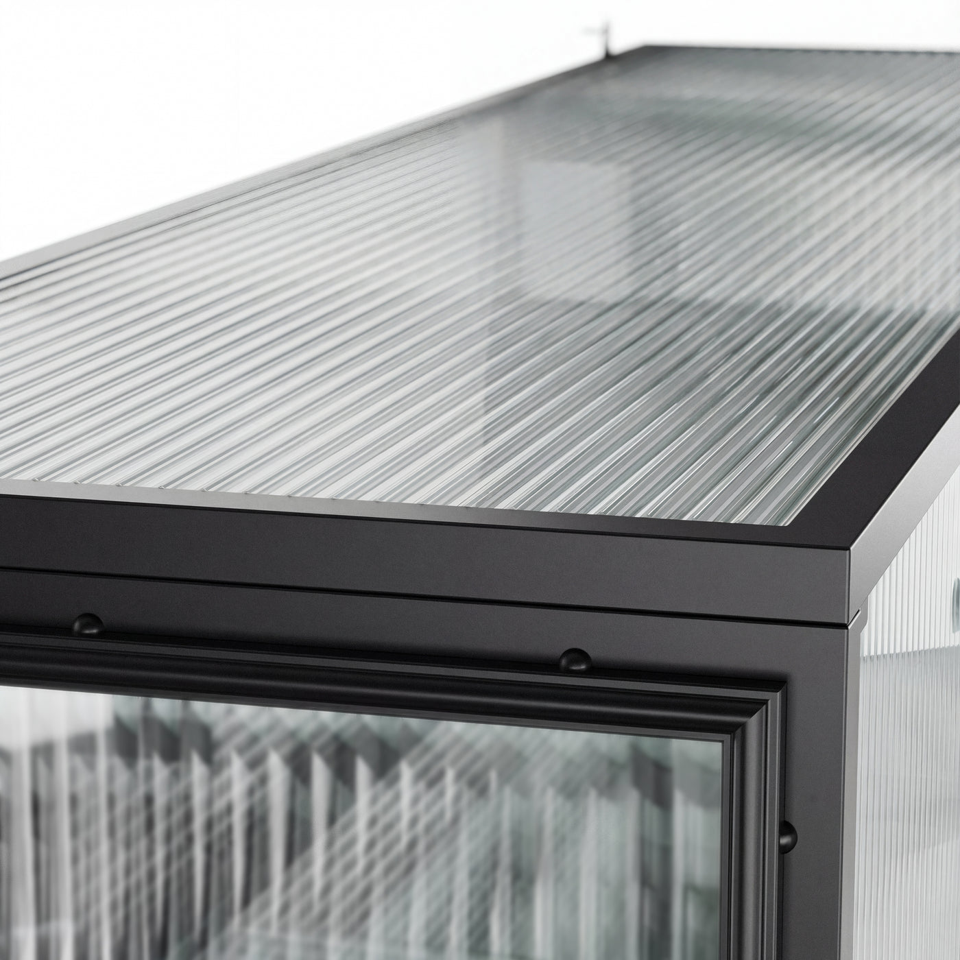 Display Cabinet with LED Lighting and Open Shelving