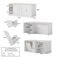 Kitchen Island with Trash Storage and Drawers