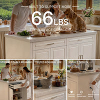 Modern Double-Sided Kitchen Island with Storage and Seating Space