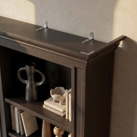 Traditional Entertainment Center with Built-In Electric Fireplace and Bookshelves