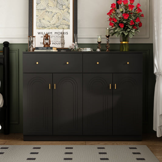 47.2"W Sideboard With 2 Drawer 4 Door
