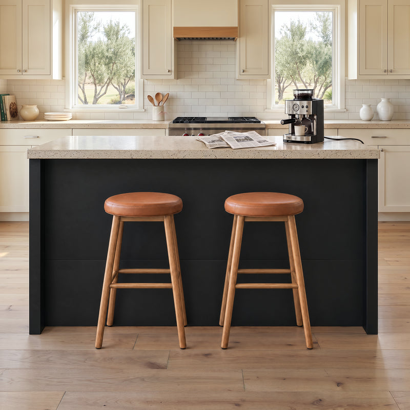 Modern Double-Sided Kitchen Island with Storage and Seating Space-Black