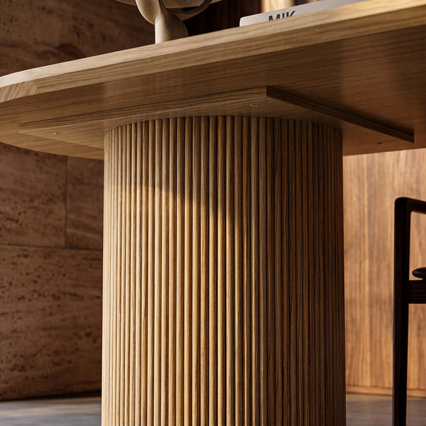 Solid Wood Round Pedestal Dining Table