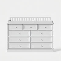 Solid Wood Changing Table with Drawers and Round Knob Handles