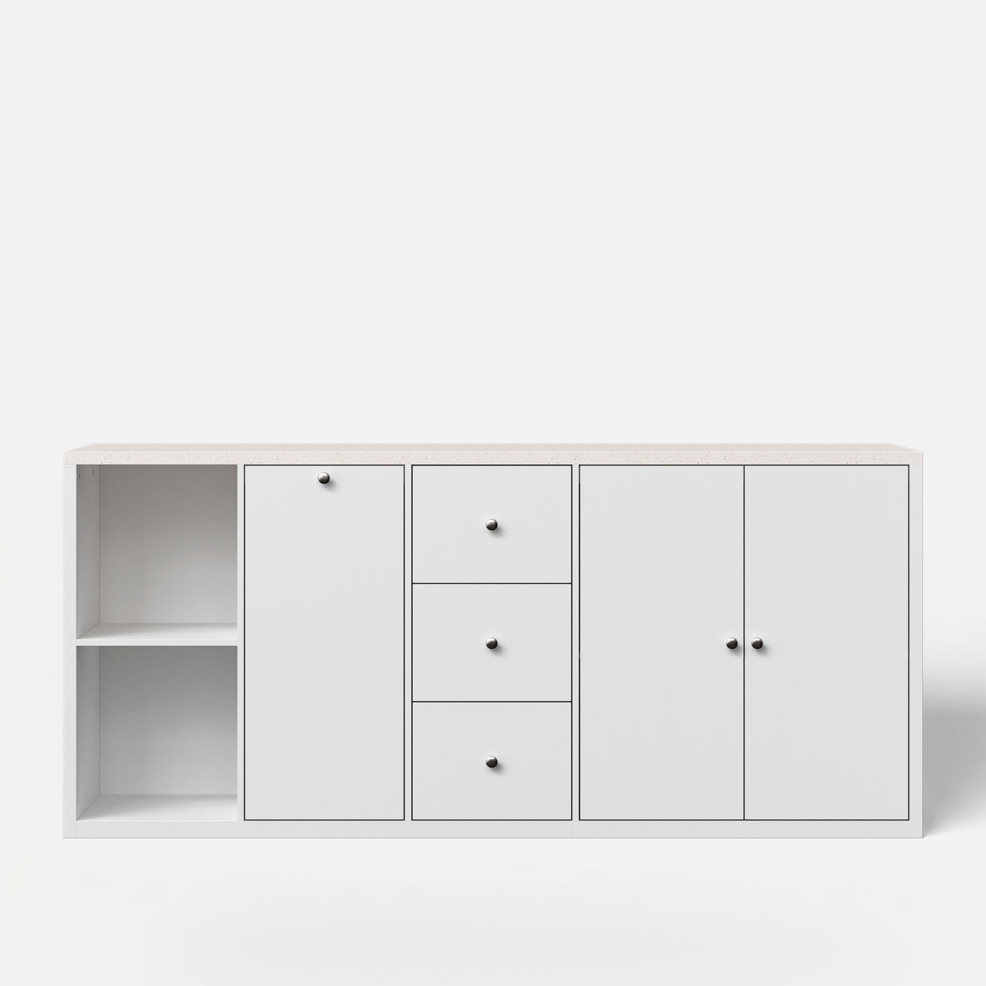 Kitchen Island with Trash Storage and Drawers