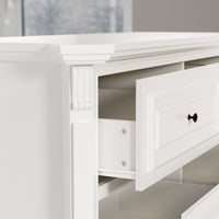 6-Drawer Modern Dresser with Fluted Details