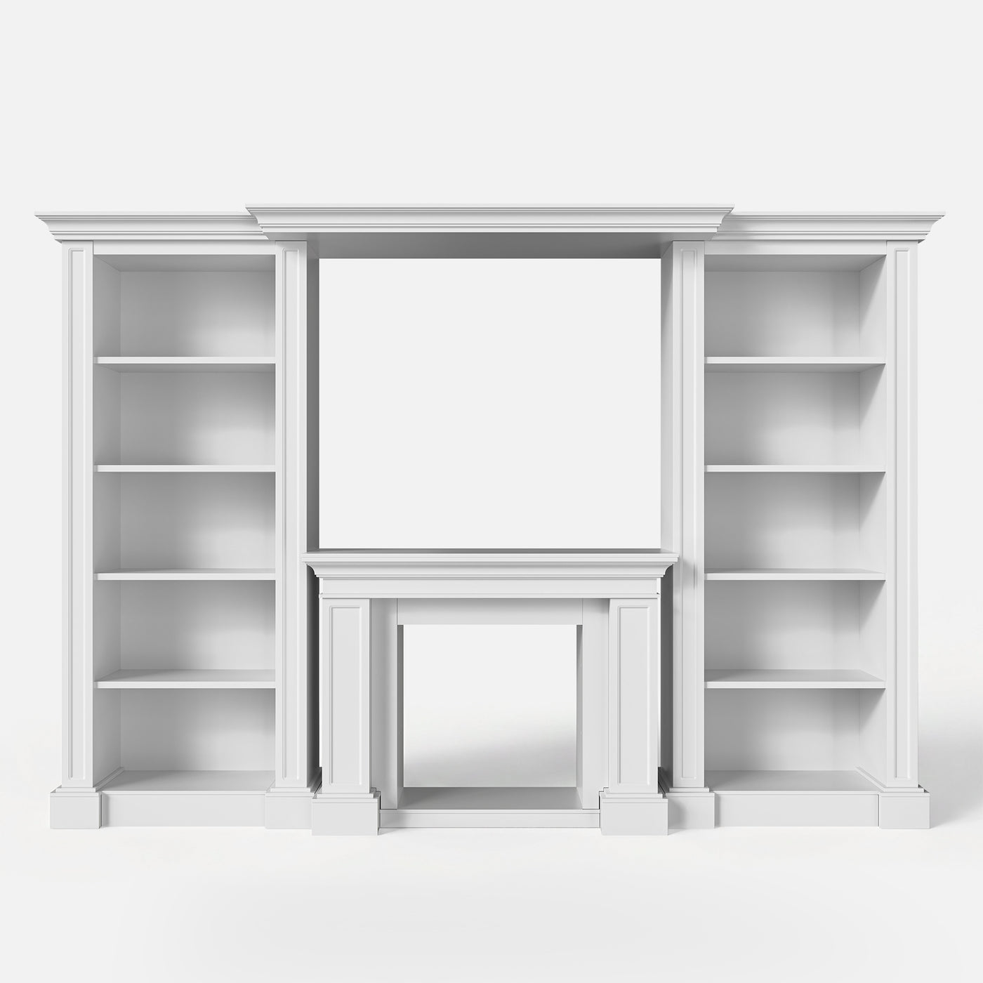 Traditional Entertainment Center with Open Shelves