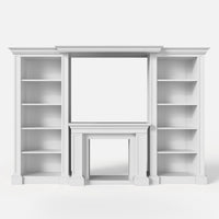 Traditional Entertainment Center with Open Shelves