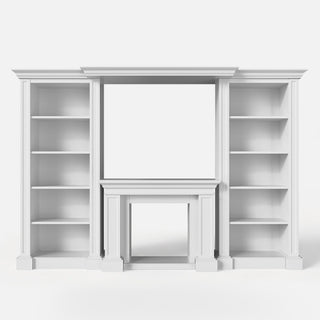 Traditional Entertainment Center with Open Shelves
