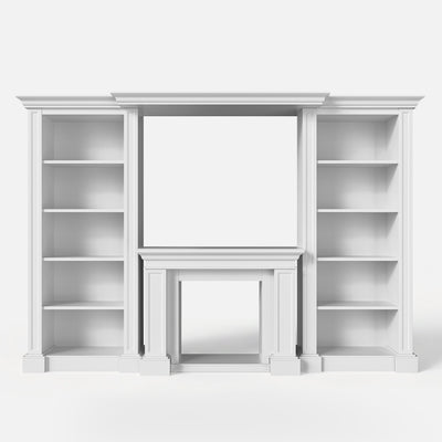 Traditional Entertainment Center with Open Shelves