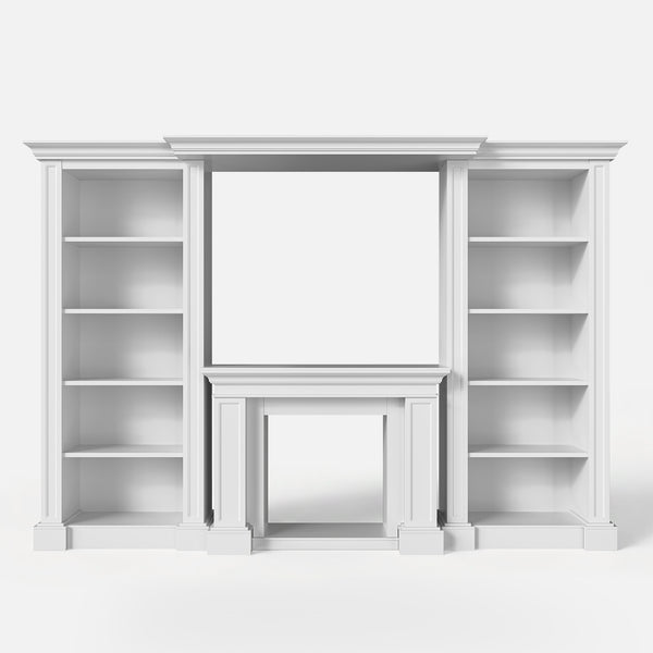 Traditional Entertainment Center with Open Shelves