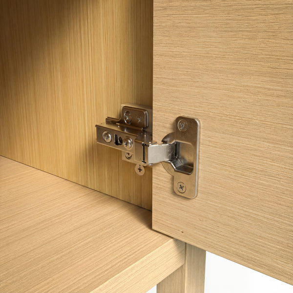 Storage Cabinet with Open Shelf, Drawers and Double Cabinets