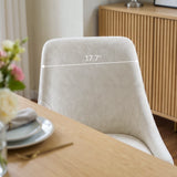 Upholstered Dining Chair with Velvet Fabric and Metal Legs