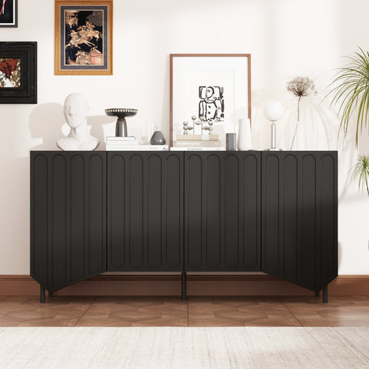 63" W Sideboard Cabinet Buffet Storage Cabinet