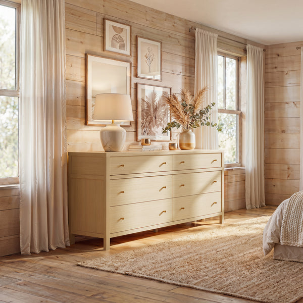 Storage Cabinet with Flip-Down Doors and 4 Drawers