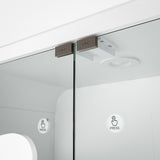5-Tier Glass Display Cabinet with LED Light