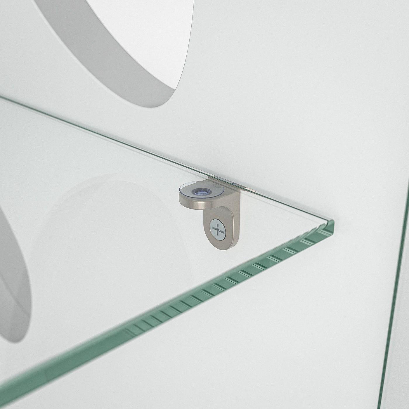 5-Tier Glass Display Cabinet with LED Light