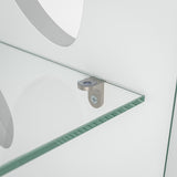 5-Tier Glass Display Cabinet with LED Light