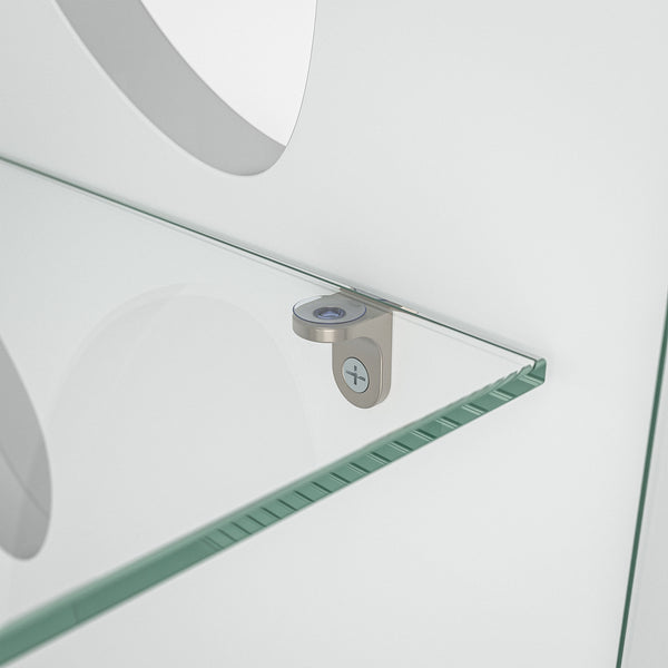 5-Tier Glass Display Cabinet with LED Light