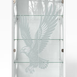 5-Tier Glass Display Cabinet with LED Light