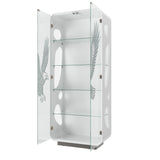 5-Tier Glass Display Cabinet with LED Light