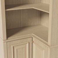 Tall Corner Cabinet with 4-Tier Open Shelves