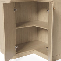 Tall Corner Cabinet with 4-Tier Open Shelves