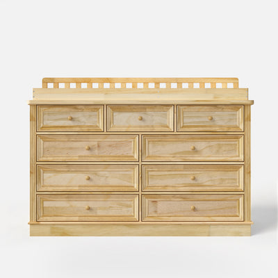 Solid Wood Changing Table with Drawers and Round Knob Handles