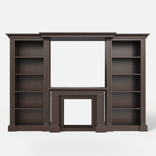 Traditional Entertainment Center with Open Shelves