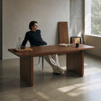 Large Red Oak Solid Wood Desk