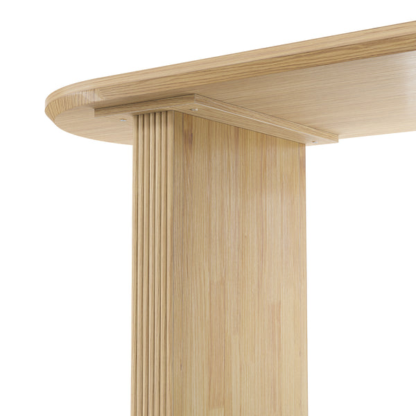 Solid Wood Sculpted Base Dining Table