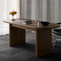 Oval-End Office Desk