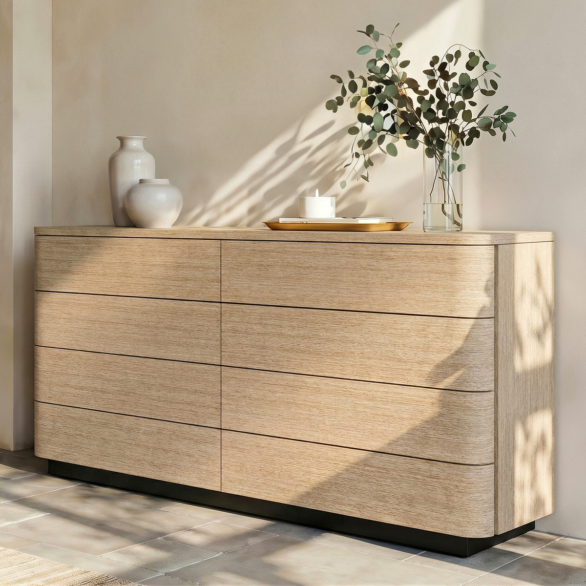Orbis 6-Drawer Dresser with Rounded Edges