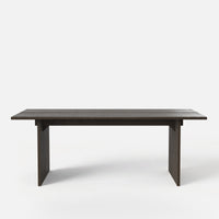Dark Wood Dining Table with Split-Top Design