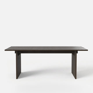 Dark Wood Dining Table with Split-Top Design