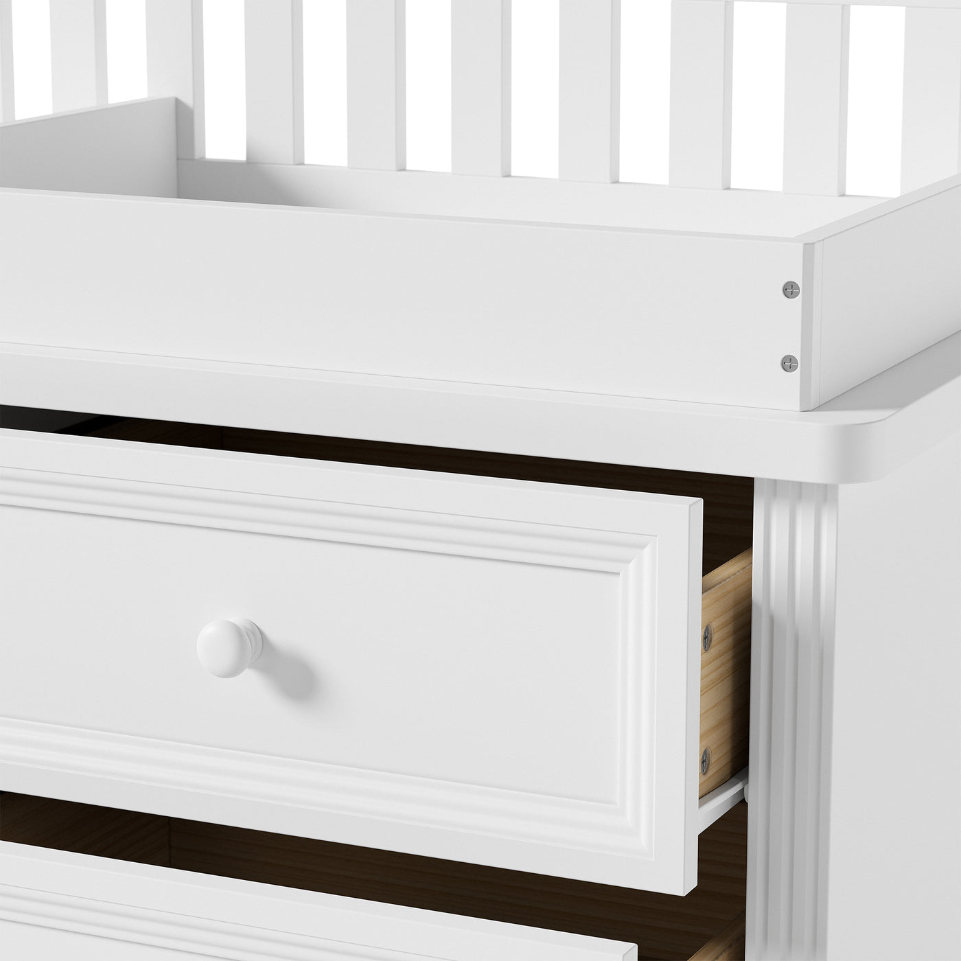 Solid Wood Changing Table with 9 Drawers