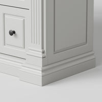 75'' 6-Drawer Symmetric Bookcase With Glass Doors