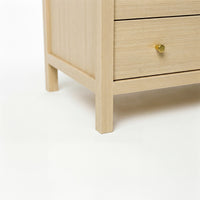2-Drawer Nightstand with Glass Top