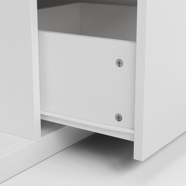 Kitchen Island with Trash Storage and Drawers