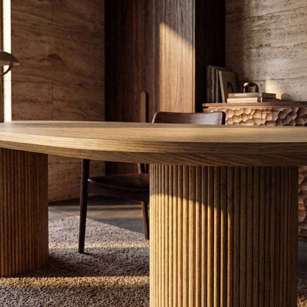 Solid Wood Round Pedestal Dining Table