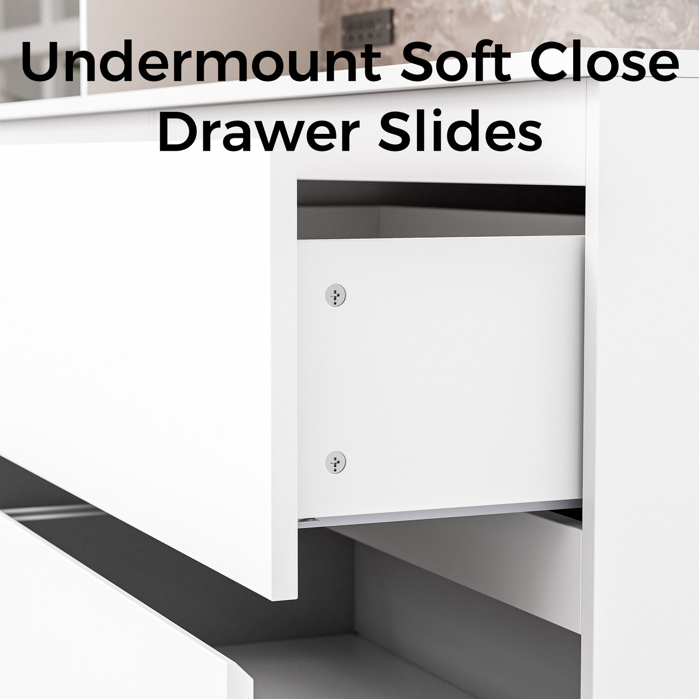 Pantry Cabinet with Built-In Power Outlet