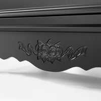 Black Classic 3-Drawer Nightstand with Metal Handles, Set of 2