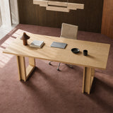 Solid Wood Desk with Oak Veneer