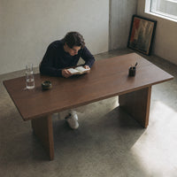 Large Red Oak Solid Wood Desk