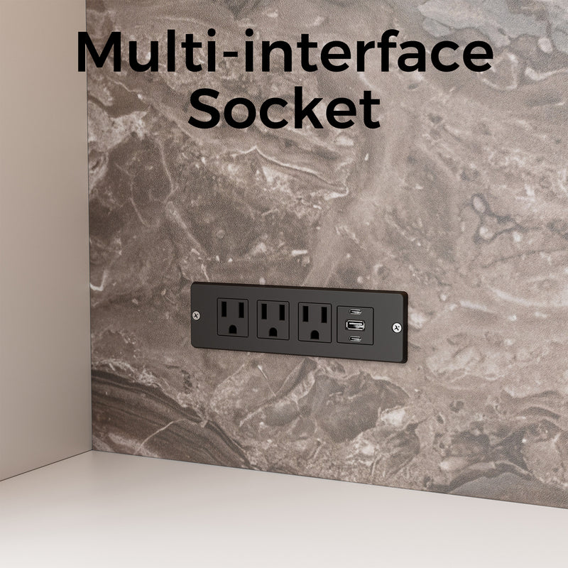 Pantry Cabinet with Built-In Power Outlet