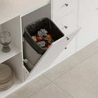 Kitchen Island with Trash Storage and Drawers