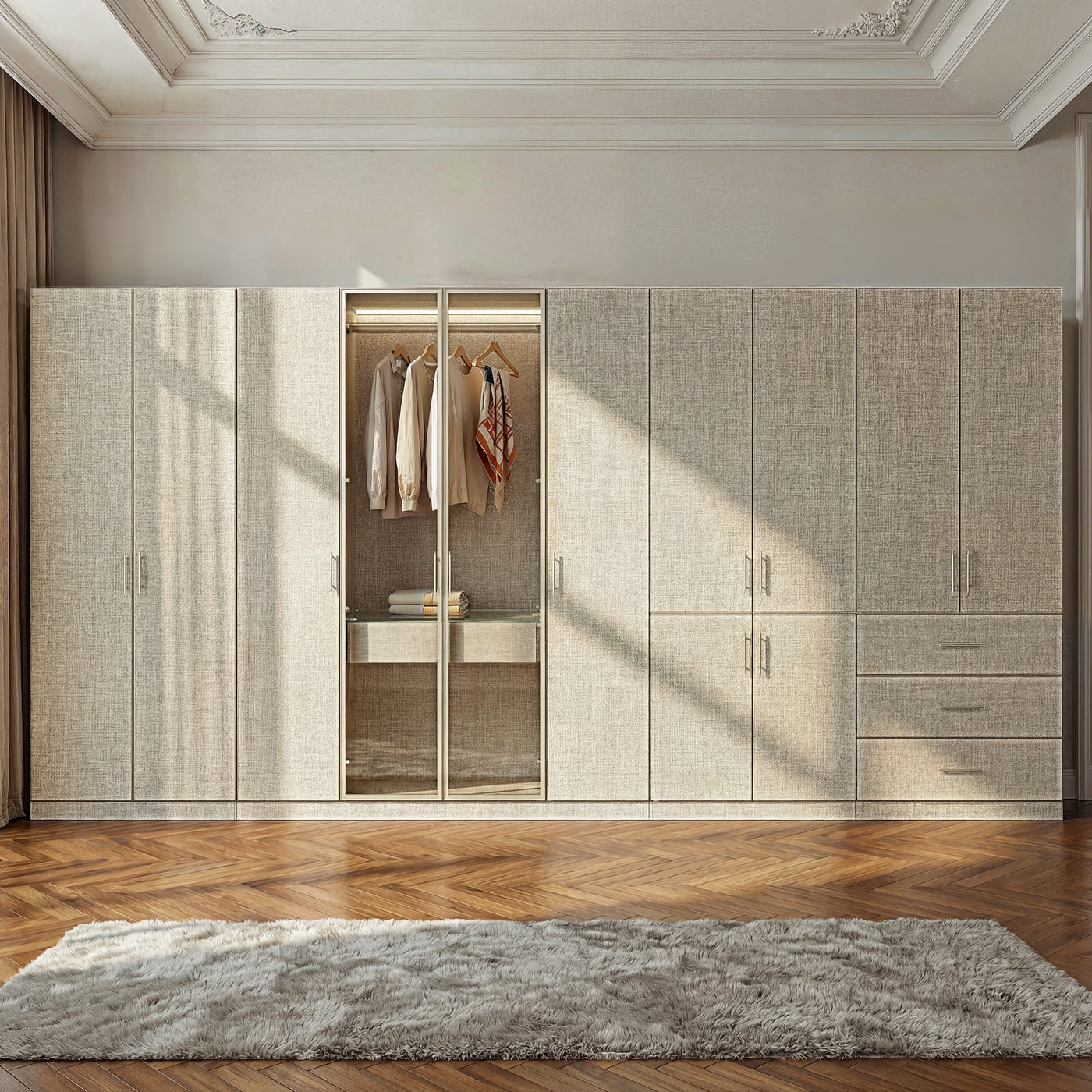 Tela Full Wall Wardrobe System